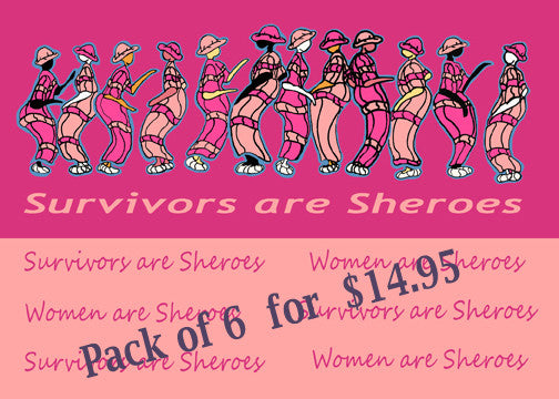 Survivors are Sheroes 6 pack of cards